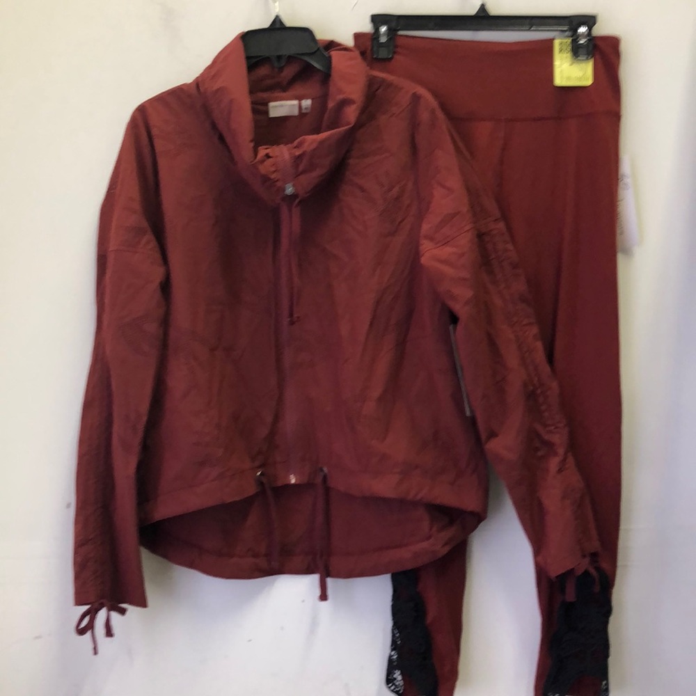 Nanette Lepore Play Swan Jacket Dress Me Up Legging Cinnamon 2 Piece Set